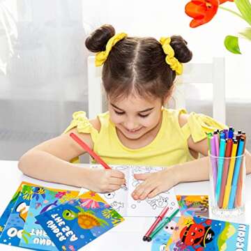 ANGOLIO Ocean Animals 24Pcs Coloring Books for Kids