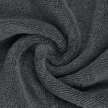 Utopia Towels 4 Piece Premium Hand Towels Set, 16 by 28 inches, 100% Ring Spun Cotton, Lightweight and Highly Absorbent Towels for Bathroom, Travel, Camp, Hotel, and Spa, Grey