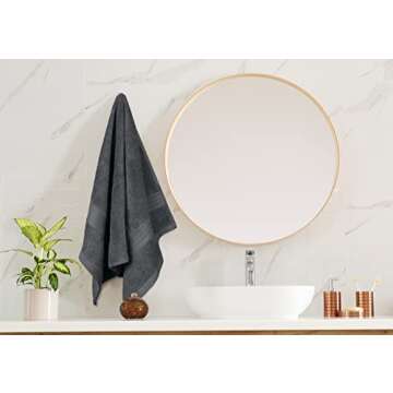 Utopia Towels 4 Piece Premium Hand Towels Set, 16 by 28 inches, 100% Ring Spun Cotton, Lightweight and Highly Absorbent Towels for Bathroom, Travel, Camp, Hotel, and Spa, Grey