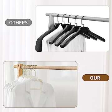 JohneyRulu Clear Plastic Hangers - 20 Pack Space-Saving Elegance