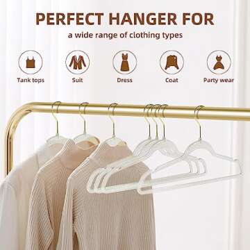 JohneyRulu Clear Plastic Hangers - 20 Pack Space-Saving Elegance