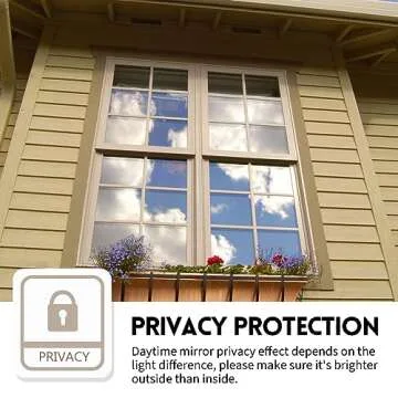 KESPEN Window Privacy Film One Way Daytime Privacy Static Cling Sun Blocking Anti UV Reflective Wind...