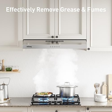 IsEasy 30 Inch Range Hood with 3-Speed Fan & LED Light