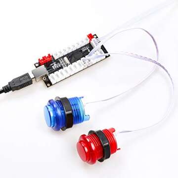 Hikig DIY Arcade Kit - 2 Player LED Joystick & Buttons