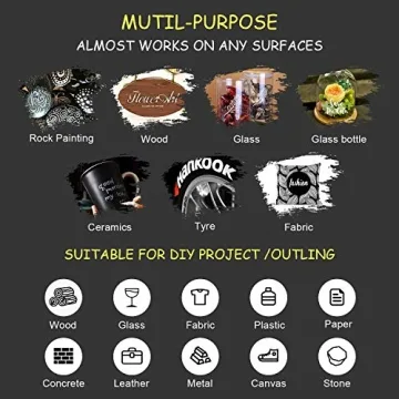 0.7mm White Paint Markers 6 Pack for Art Projects