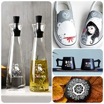 0.7mm White Paint Markers 6 Pack for Art Projects