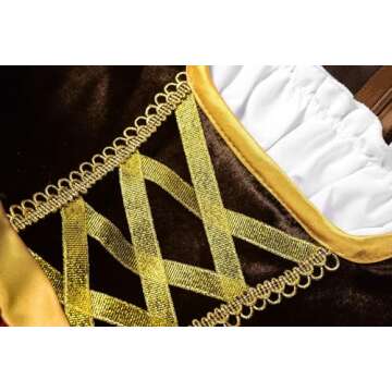 ReliBeauty Girls Pirate Dress Sea Buccaneer Costume, 10-12/150