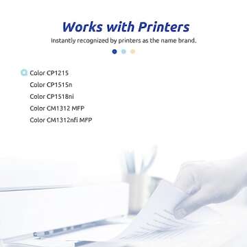 INK E-SALE Remanufactured Toner Cartridges Set for HP 125A CB540A CB541A CB542A CB543A