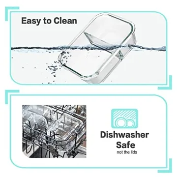 HOMBERKING 9 Pack Glass Meal Prep Containers with Lids