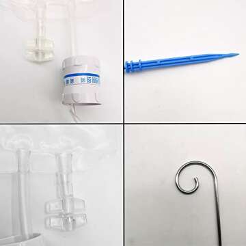 QIWYGPYQ 2 PCS Plant Self Watering Devices Irrigation Drippers, Self Automatic Plant Watering System with 350 ml Water Bag, for Indoor Outdoor Automatic Flower Watering Device