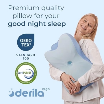 Derila Ergo Cervical Neck Pillow - Ergonomic Memory Foam Support