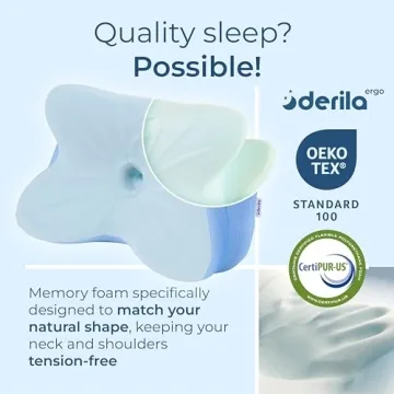 Derila Ergo Cervical Neck Pillow - Ergonomic Memory Foam Support