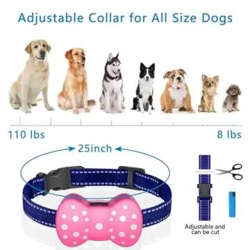 PetnaisDog Training Collar, 3000FT -Training Collar with Remote Control, Shock Absorber Collar for Dogs, Suitable for 5-100lbs Small,Medium, Large, Dog Collar, bark Collar,Rechargeable Collar,(Pink)