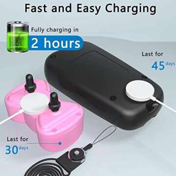 PetnaisDog Training Collar, 3000FT -Training Collar with Remote Control, Shock Absorber Collar for Dogs, Suitable for 5-100lbs Small,Medium, Large, Dog Collar, bark Collar,Rechargeable Collar,(Pink)