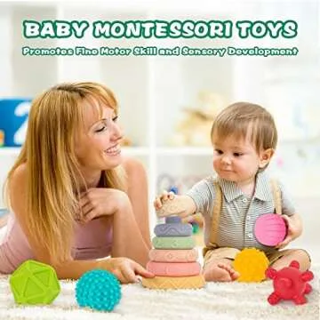 Springflower Montessori 3 in 1 Baby Toys - Safe & Fun