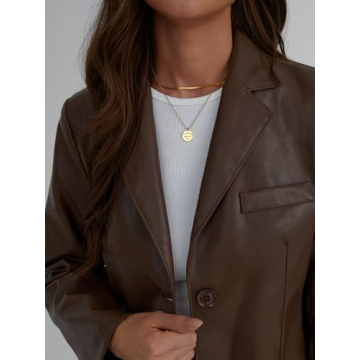 Trendy Queen Leather Jacket for Women Oversized Blazer