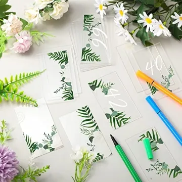 120 Pcs Clear Acrylic Place Cards for Elegant Events