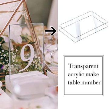 120 Pcs Clear Acrylic Place Cards for Elegant Events