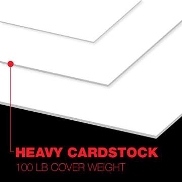 Accent Opaque White 8.5” x 11” Cardstock Paper, 100lb, 271gsm – 200 Sheets (1 Ream) – Premium Smooth Heavy Cardstock, Printer Paper for Invitations, Cards, Menus, Business Cards – 1188091R