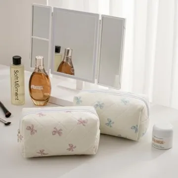 Gleyemor Floral Makeup Bag - Stylish Durable Cosmetic Organizer