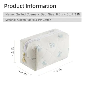 Gleyemor Floral Makeup Bag - Stylish Durable Cosmetic Organizer