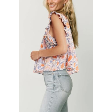 Cute Women Boho Floral Peplum Top for Summer Style