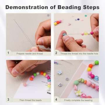 18 Pieces Beading Needles, 6 Sizes Seed Beads Needles Big Eye Beading Needles Collapsible Beading Needles Set for Jewelry Making with Needle Bottle