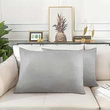 Sutuo Home Silk Pillowcase - Pure Mulberry Silk for Hair and Skin Care, Light Grey