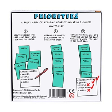 Priorities: Fun Party Game for Ages 12 and Up