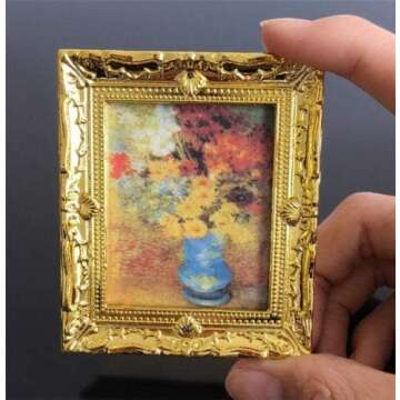 EatingBiting Elegant 1:12 Miniature Wooden Adornment Picture of Phnom Penh for minihouse Furniture L...