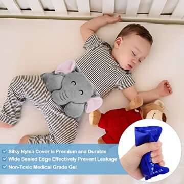 Baby Colic and Gas Relief - Heigoeost Heated Tummy Wrap for Newborns Belly Relief by Soothing Warmth, Baby Heating Pad Swaddling Belt Relief & Soothe Gas, Colic and Upset Stomach for Fussy Infants