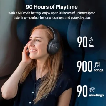 TOZO HT3 Noise Cancelling Headphones with 90H Playtime