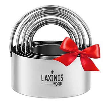 Laxinis Biscuit Cutter Set - 5-Piece Stainless Steel Cutters