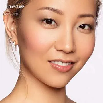 Kaja Blush - Cheeky Stamp | Gift, 7 Shades, Buildable & Blendable Shade with Heart-shaped Applicator, Coral Finish, 05 Sassy, 0.17 Oz