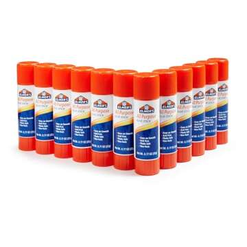 Elmer's 12-Count All-Purpose Glue Sticks, 22 Grams, Clear, Washable & Non-Toxic, Ideal for Household...