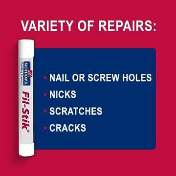 Mohawk Finishing Products Fill Stick (Fil-Stik©) Putty Stick 12 Pk Assortment for Wood Furniture Cabinet Touch-Up- Rub On Semi-Soft Wax Filler Stick (M230-1250)