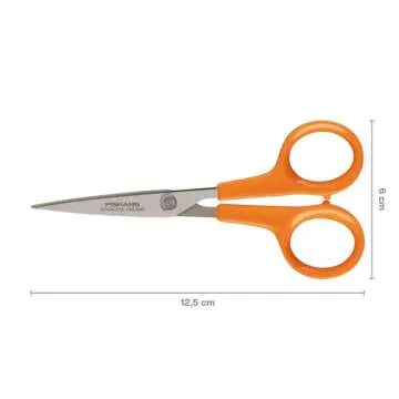 Fiskars Classic Micro-Tip Needlework Scissors - Precision Crafting in Orange