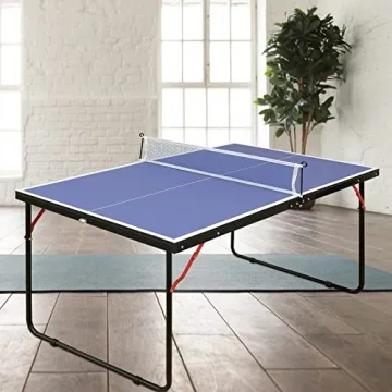 HaoKang Foldable Portable Mid-Size Ping-Pong Table Set