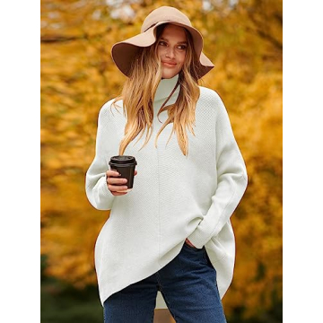 Stylish ANRABESS Women's Oversized Turtleneck Sweater