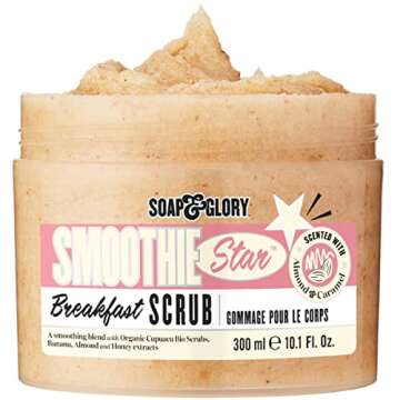 Soap & Glory Smoothie Star Exfoliating Body Scrub - Buff & Smooth Skin - Almond & Caramel Scented Bo...