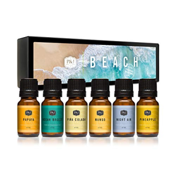 P&J Trading Fragrance Oil Beach Set | Ocean Breeze, Papaya, Pina Colada, Mango, Pineapple, and Night...