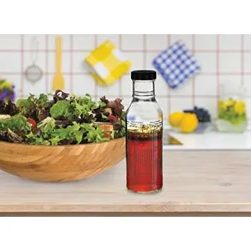 Kolder, Made in the USA Salad Dressing Mixer Bottle with 8 Classic Light Recipes, Set of 2, 13-Ounce...