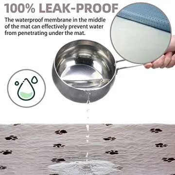 PUPTECK Washable Pee Pads for Dogs - 2 Pack 36" x 41" Waterproof Reusable Puppy Potty Training Pads Whelping Mat- Fast Absorption Non-Slip Pet Food Feeding Mat - Pad for Small Animals