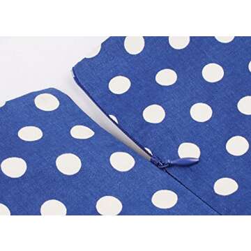 Nihsatin Women's Sleeveless Polka Dot 1950s Vintage Style Cocktail Party Dress