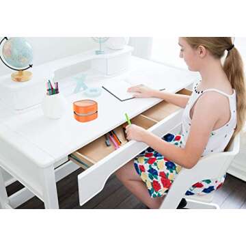 ODISTAR Desktop Vacuum cleaner,Mini table dust sweeper Energy Saving,High endurance up to 400 mins,Cordless&360º Rotatable Design for Cleaning Hairs,Crumbs,Computer Keyboard of gifts for kids (orange)