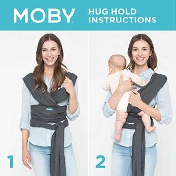 Moby Flex Baby Wrap Carrier - Ideal for Active Parents