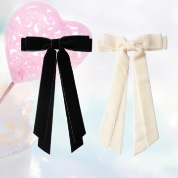 Elegant Velvet Hair Bows Clips - 2Pcs Stylish Accessories