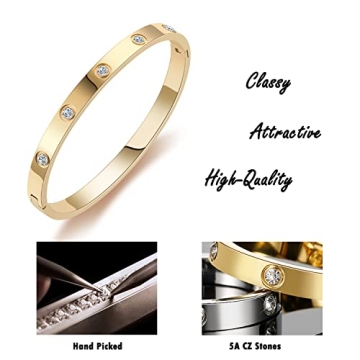 RIMRIVA Gold Bracelets - Stylish Women’s Bangle Jewelry