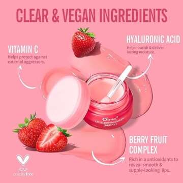 Moisturizing Lip Sleeping Mask, Hydrating & Prevention Dry and Cracked Lip Scrubs Exfoliator & Moisturizer, Sleeping Lip Care Mask Long Lasting Nourishing Lip Balm, Reduce Lip Wrinkle Line