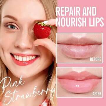 Moisturizing Lip Sleeping Mask, Hydrating & Prevention Dry and Cracked Lip Scrubs Exfoliator & Moisturizer, Sleeping Lip Care Mask Long Lasting Nourishing Lip Balm, Reduce Lip Wrinkle Line